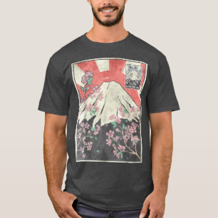 Camiseta Mt Fuji Cherry Blossom Fujiyama Japonês