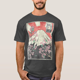 Camiseta Mt Fuji Cherry Blossom Fujiyama Japonês
