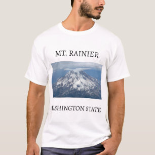 Camiseta MT. Rainier Aerial Foto com a Nuvem Stratus