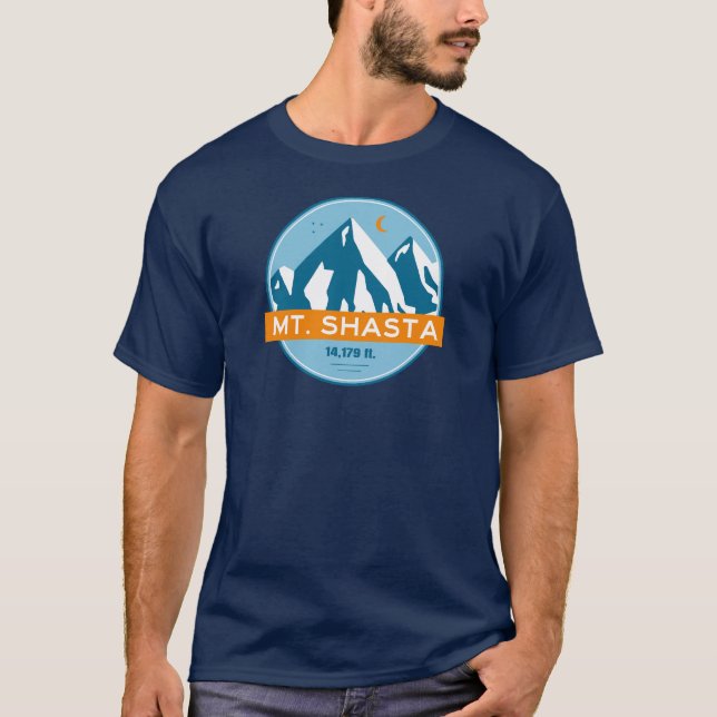 Camiseta Mt. Shasta California Stars Moon (Frente)