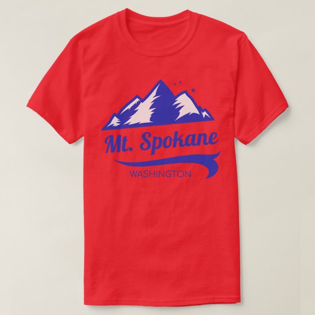 Camiseta Mt Spokane ski Washington (Frente do Design)