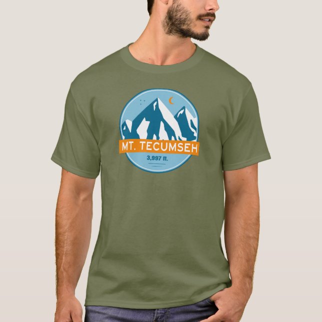 Camiseta Mt. Tecumseh New Hampshire Stars Moon (Frente)