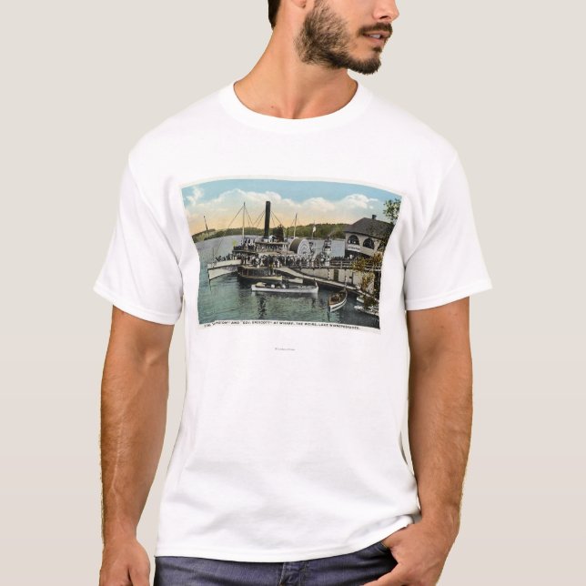 Camiseta Mt. Washington, navios do Gov. Endicott entrados (Frente)