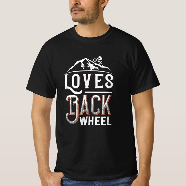 Camiseta MTB - ama a roda traseira (Frente)