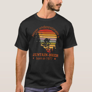 Camiseta Mtb Bicicletas Vintage 1977 Birthday Cycling Mount