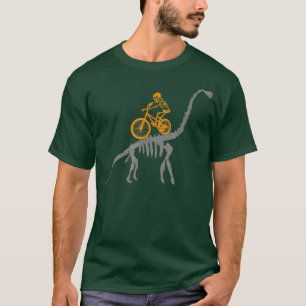 Camiseta MTB DINOSAUR SKELETON Dino Mountain Bike BMX Bicyc