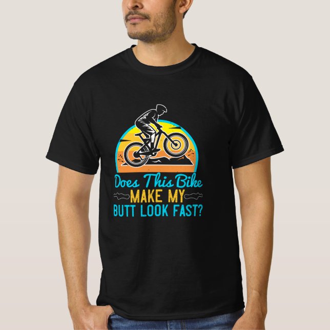 Camiseta MTB - Esta Bicicleta Faz Meu Bumbum Parecer Rápido (Frente)