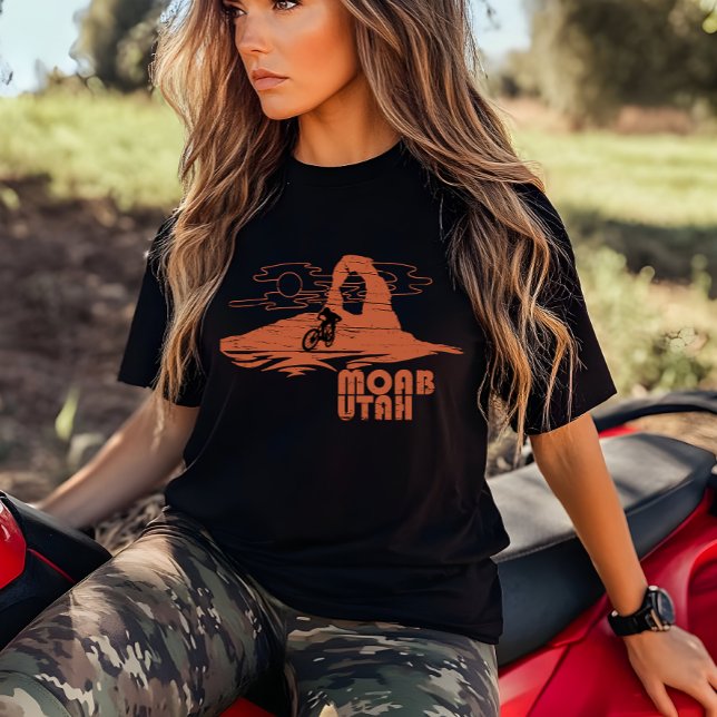 Camiseta Mtb Moab - Ciclismo de montanha em Utah (Criador carregado)