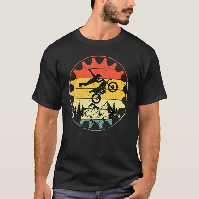 Camiseta Mtb Mountain Biking Retro Vintage Style Bik (Frente)