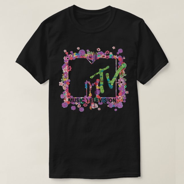 Camiseta MTV Floral Logo Zip (Frente do Design)