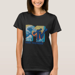 Camiseta MTV Grande Onda Arte Japonesa Vintage