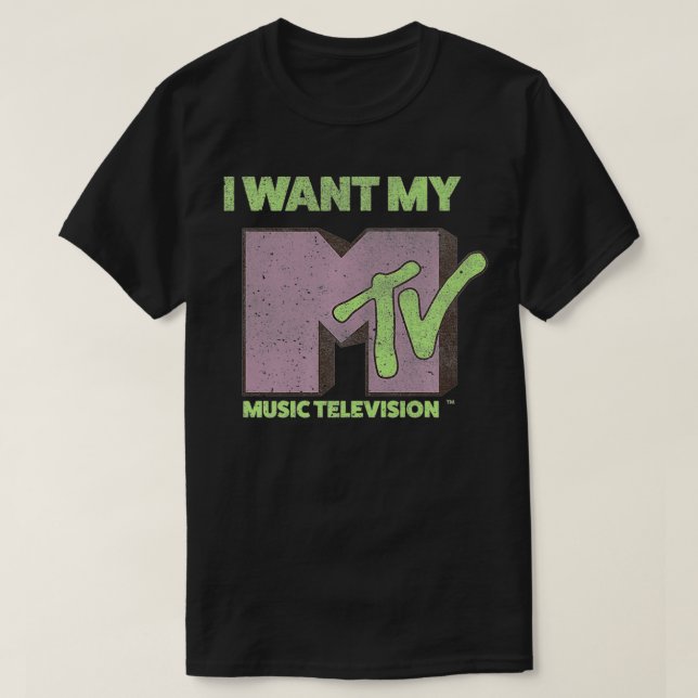 Camiseta MTV I want My Music Television Simple Logo  (Frente do Design)