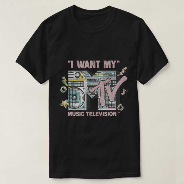 Camiseta Mtv I want My Retro Boombox.png (Frente do Design)