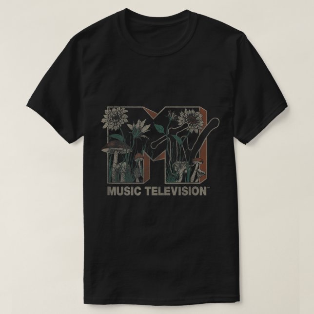 Camiseta MTV Music Television Wild Flower Mushroom (Frente do Design)
