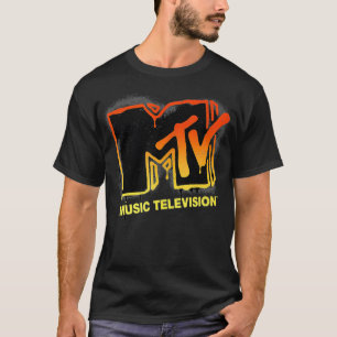 Camiseta MTV Spray Paint Dripe Logo Topo da MTV