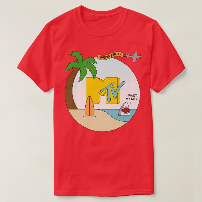 Camiseta MTV Spring Break Shark Graphic (Frente do Design)