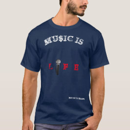 Camiseta MU$IC É T-Camisa da VIDA