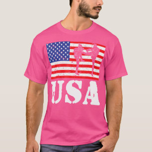 Camiseta Muay Tailandês Distante Americano Flag Americano V
