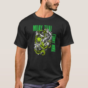 Camiseta Muay Thai Alienígena Astronaut Fight, Mma, Kickbox