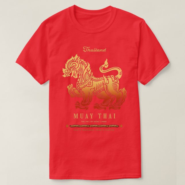 Camiseta Muay Thai Boran Nascer Para Lutar (Frente do Design)