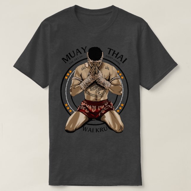 Camiseta Muay Thai Boran Wai Kru 1 (Frente do Design)