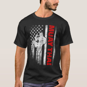 Camiseta Muay Thai Boxando bandeira Americana
