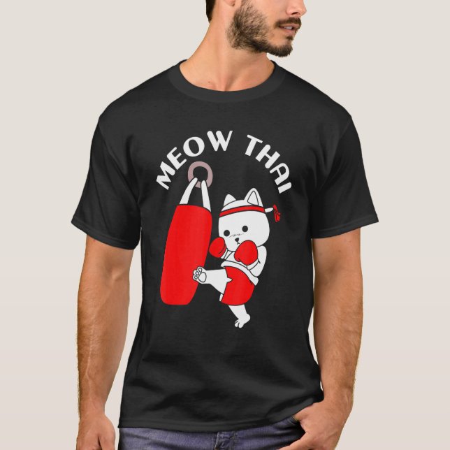 Camiseta Muay Thai Cat Meow Tailandês (Frente)