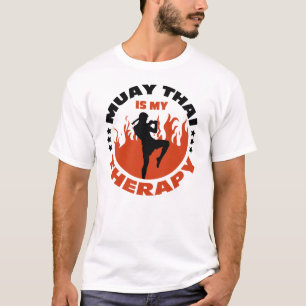 Camiseta Muay Thai É Minha Terapia, aspas de boxe
