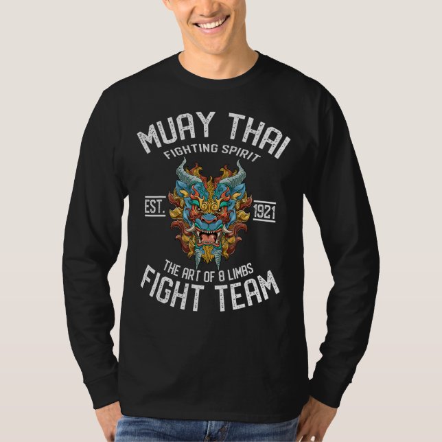 Camiseta Muay Thai Fight Team Foo Dog Thai Boxing (Frente)