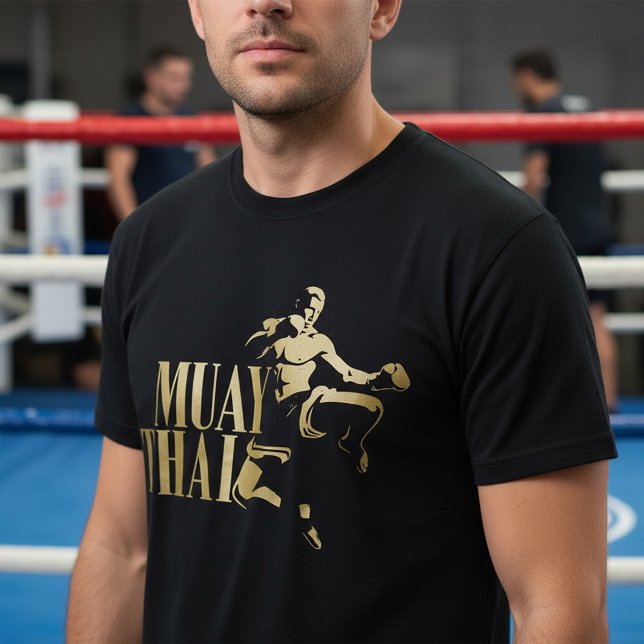 Camiseta Muay Thai Fighter – Golden Strike (Criador carregado)