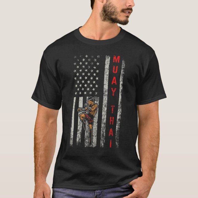 Camiseta Muay Thai Fighter Kickboxer Tailandês Boxing Kickb (Frente)