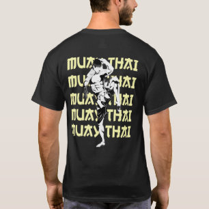 Camiseta Muay Thai Fighter Repetindo Verificação De Texto K