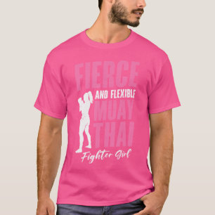 Camiseta Muay Thai Girl Kickboxtor Instrutor de Artes Marci