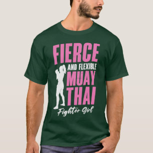 Camiseta Muay Thai Girl Kickboxtor Instrutor de Artes Marci