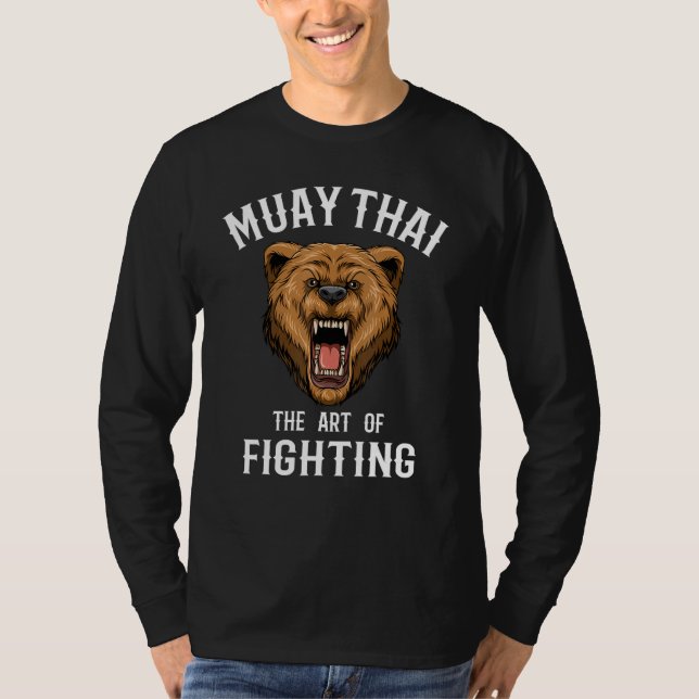 Camiseta Muay Thai Grizzly Bear Thai Boxing Kickboxing (Frente)