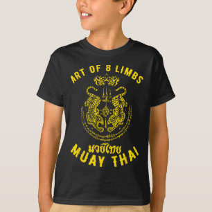 Camiseta Muay Thai Mma Tigre Arte dos 8 Membros Kickboxing