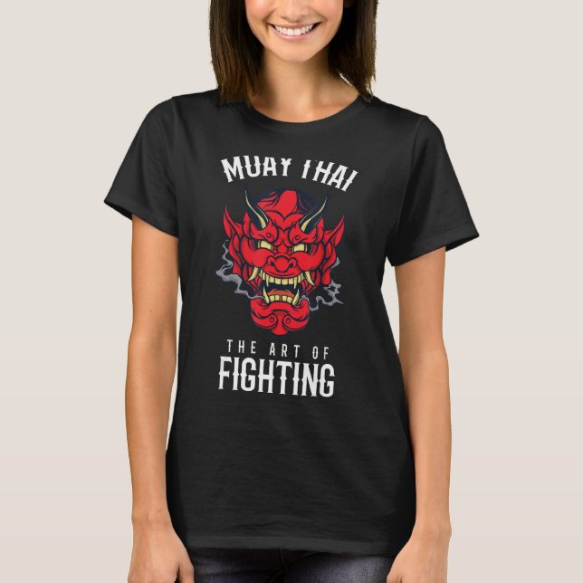 Camiseta Muay Thai Oni Demon Fighter Thai Boxando Oni Hanny (Frente)