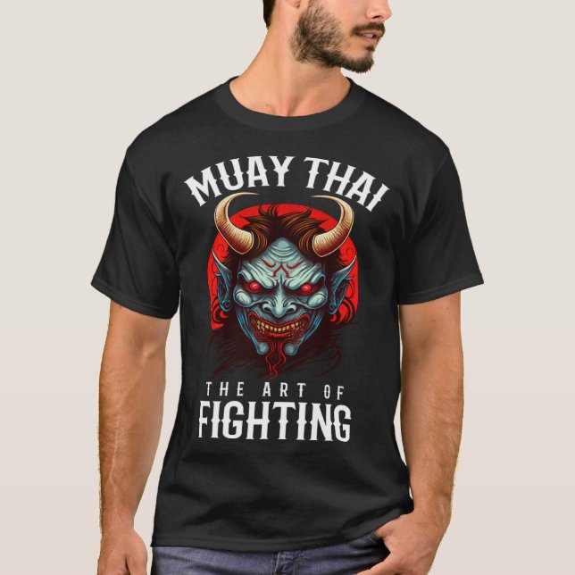 Camiseta Muay Thai Oni Warrior Fight Team 4 (Frente)
