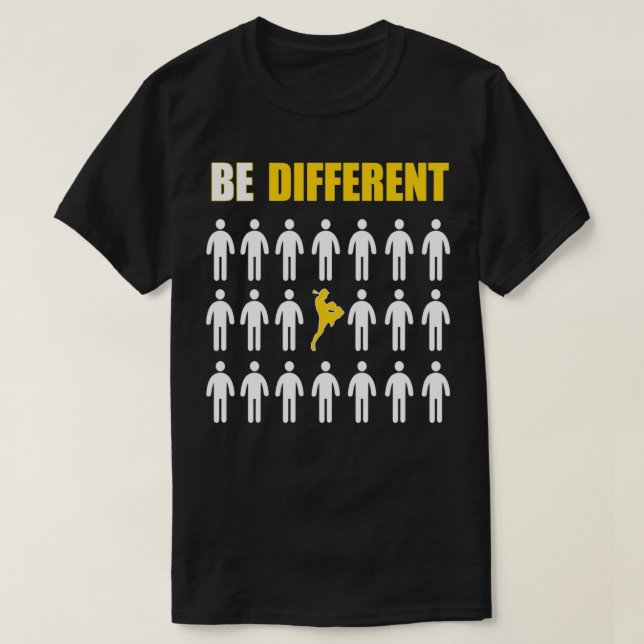 Camiseta Muay Thai Para Ser Diferente De Motivação (Frente do Design)