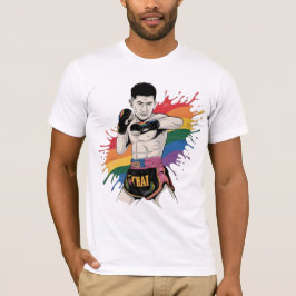 Camiseta Muay Thai Pride T-Shirt | Luz Arco-Íris LGBTQ