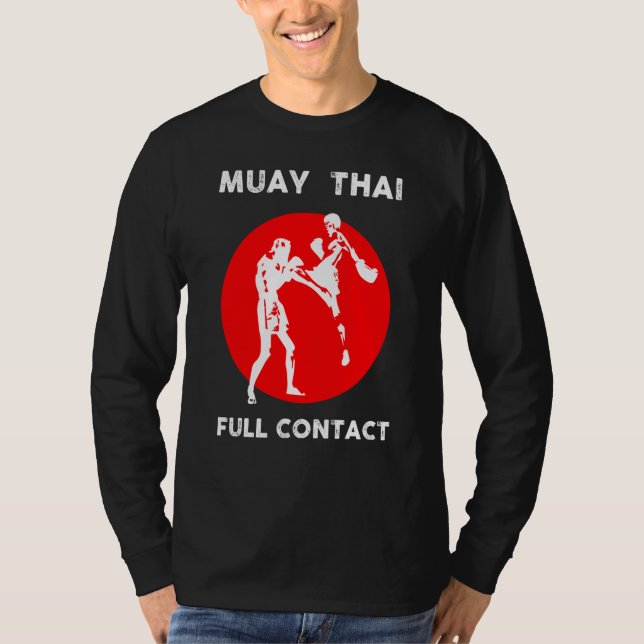 Camiseta Muay Thai  Retro Kickboxing Boxing (Frente)