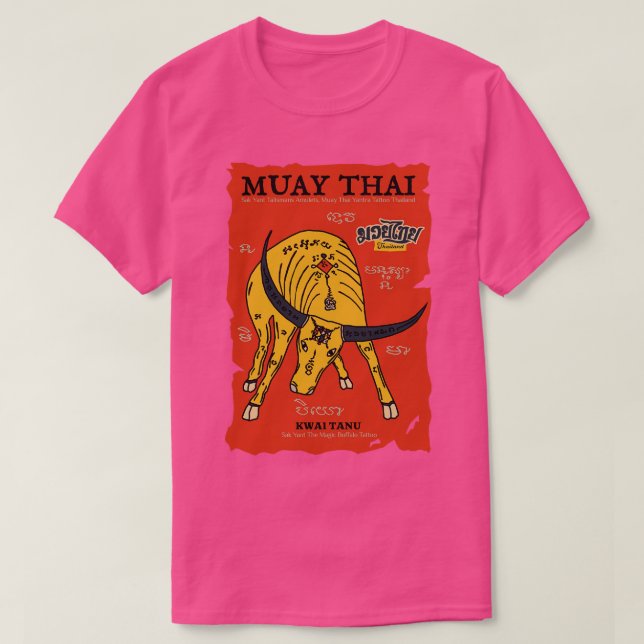 Camiseta Muay Thai Sak Yant Buffalo Tattoo (Frente do Design)
