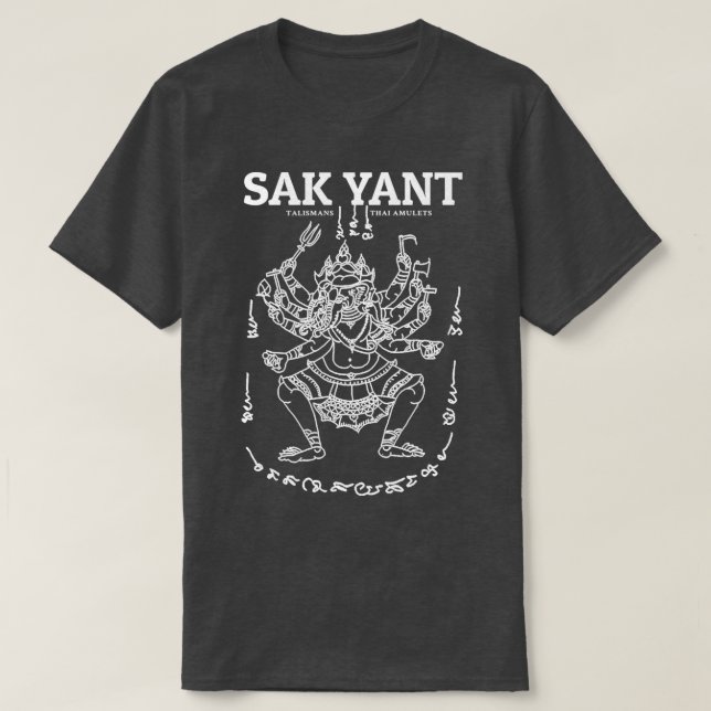 Camiseta Muay Thai Sak Yant Elephant 3 (Frente do Design)