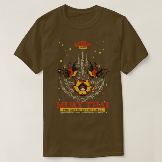 Camiseta Muay Thai Sak Yant Tattoo (Frente do Design)
