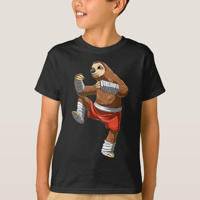 Camiseta Muay Thai Sloth - Boxe Tailandesa e Kickboxing  (Frente)
