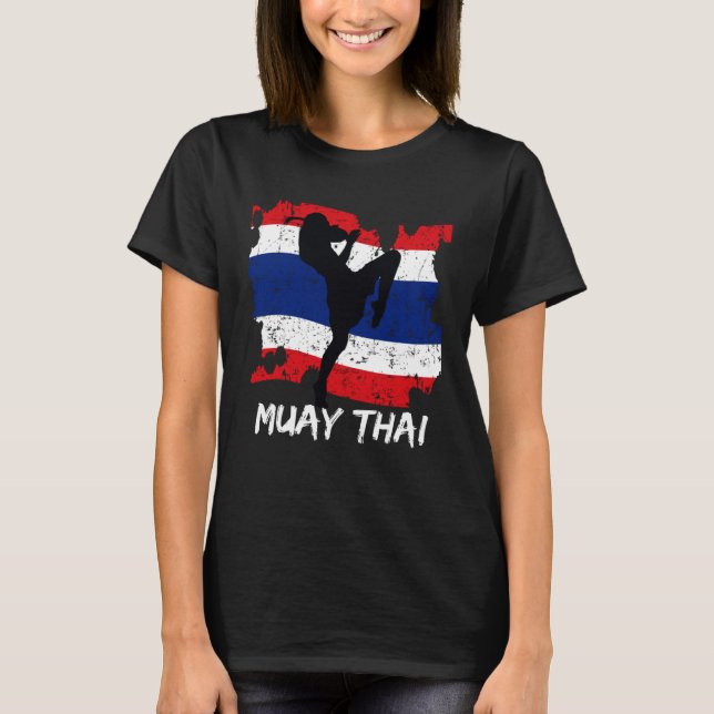 Camiseta Muay Thai Thaïlande Flag Thai Boxing Kickboxing (Frente)