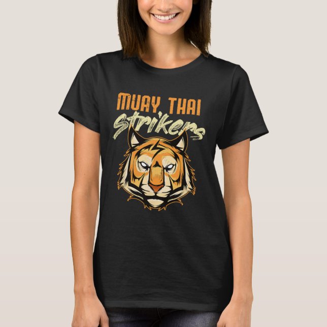 Camiseta Muay Thai Tiger Tailandês Boxing Tailândia Kickbox (Frente)