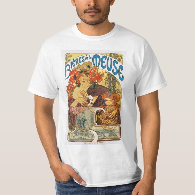 Camiseta Mucha - Bieres de la Meuse (Cerveja da Musa) (Frente)