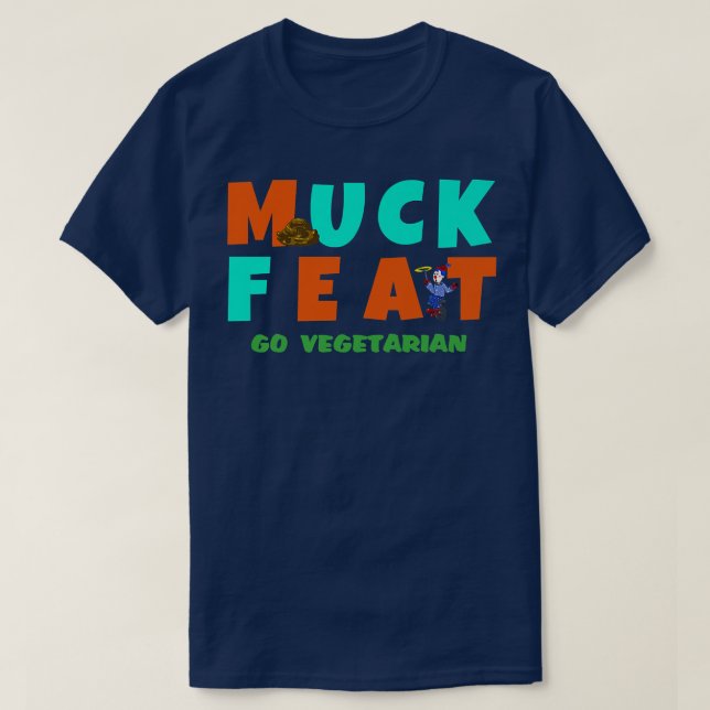 Camiseta MUCK FEAT vegetariana (Frente do Design)