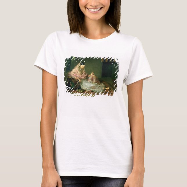 Camiseta Muçulmana Lady Reclining, 1789 (óleo na canvas) (Frente)